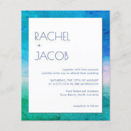 Beach Retro Art Sommerhochzeit Einladung