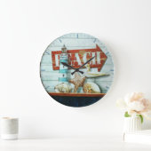 Beach Retro Große Wanduhr (Zuhause)