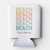 Beach Retro Letting Vintag Holiday Summer Dosenkühler (Rückseite)