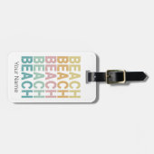 Beach Retro Letting Vintag Holiday Summer Gepäckanhänger (Vorderseite horizontal)