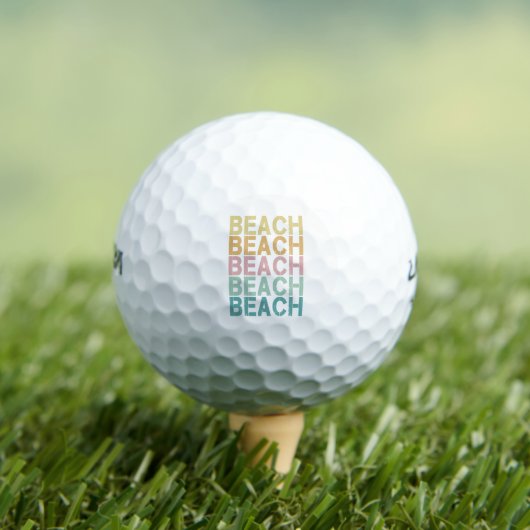 Beach Retro Letting Vintag Holiday Summer Golfball (Insitu T-Shirt)