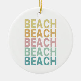 Beach Retro Letting Vintag Holiday Summer Keramik Ornament