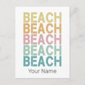 Beach Retro Letting Vintag Holiday Summer Postkarte (Vorderseite)