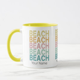 Beach Retro Letting Vintag Holiday Summer Tasse