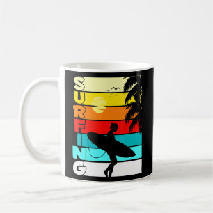 Beach Retro Surfer Palms Urlaub Wandern Sonnenunte Kaffeetasse