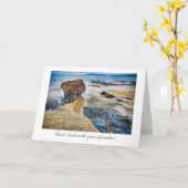 Beach Rock - Viel Glück mit Ihrer Operation Karte (Gelbe Blume)