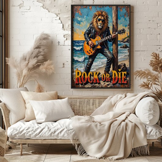 Beach Rocker: Löwe Poster