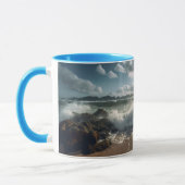 Beach Rocks Sea and Waves Tasse (Links)