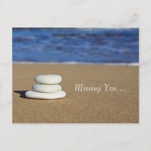 Beach Rocks Vermisst Postcard Postkarte
