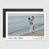 Beach Romance Border Foto Wedding Save the Date Magneteinladung (Vorne/Hinten)