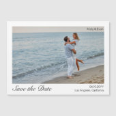 Beach Romance Border Foto Wedding Save the Date Magneteinladung (Vorderseite)