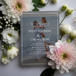 Beach Romance Foto Wedding Einladung