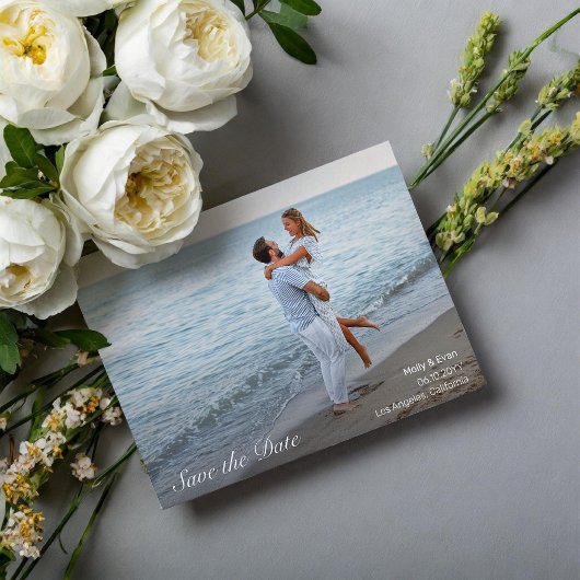 Beach Romance Foto Wedding Save the Date Einladung
