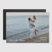 Beach Romance Foto Wedding Save the Date Magneteinladung (Vorne/Hinten)
