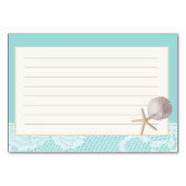 Beach Romance Rezept Card Robin Egg Blue Tischnummer (Rückseite)