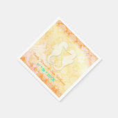 Beach Romance Seepferd Pair Wedding Serviette (Ecke)