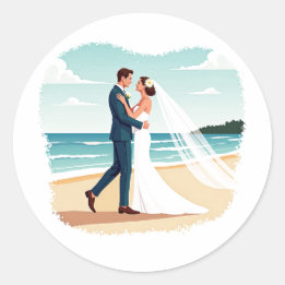 Beach Romance Sticker