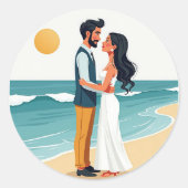 Beach Romance Sticker (Vorderseite)