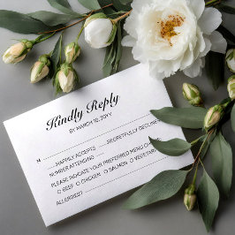 Beach Romance Wedding RSVP Card Einladung