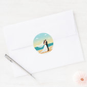 Beach Romance Wedding Sticker (Umschlag)