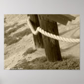 Beach Rope Face - Sepia Poster (Vorne)