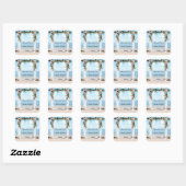 Beach Rose Arbor Wedding Vielen Dank Sticker (Blatt)