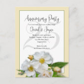 Beach Rose Jubiläum Party Einladung Postkarte (Vorderseite)