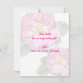 Beach Rose Vielen Dank für Ihre Nachricht Einladung (Rückseite)