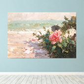 *~* Beach Rosen Nah Up TV2 Stretched Canvas Print Leinwanddruck (Insitu (Holzboden))