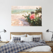 *~* Beach Rosen Nah Up TV2 Stretched Canvas Print Leinwanddruck (Insitu (Schlafzimmer))