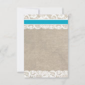 Beach Rustic Burlap Lace RSVP Card - Malibu (Rückseite)