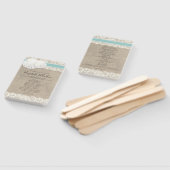 Beach Rustic Burlap Lace Wedding Program Fan Fächer (Non-assembled)