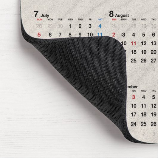 Beach Sand 2024 Kalender Mousepad (Ecke)