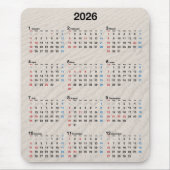 Beach Sand 2024 Kalender Mousepad (Vorne)