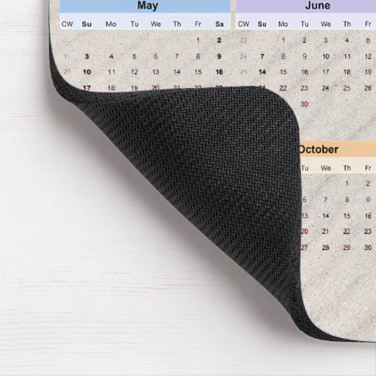 Beach Sand 2025 - Kalender Mousepad (Ecke)