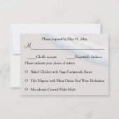 Beach Sand and Sea Foam Wedding RSVP Karte (Rückseite)