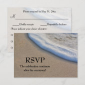 Beach Sand and Sea Foam Wedding RSVP Karte (Vorne/Hinten)