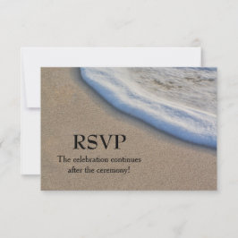 Beach Sand and Sea Foam Wedding RSVP Karte