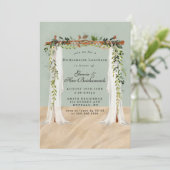 Beach Sand Canopy Bridesmaids Luncheon Invites (Stehend Vorderseite)
