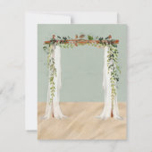 Beach Sand Canopy Tropical Brunch & Bubbly lädt ei Einladung (Rückseite)