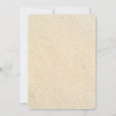 Beach Sand Castle Hochzeit Einladung (Rückseite)