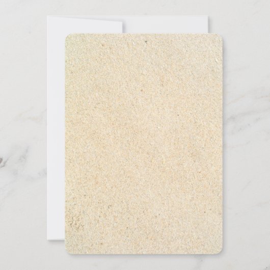 Beach Sand Castle Hochzeit Einladung (Rückseite)