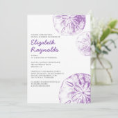 Beach Sand Dollar Bridal Dusche Einladungen (Stehend Vorderseite)
