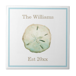 Beach Sand Dollar Hochzeit Jahrestag Fliese
