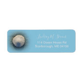 Beach Sand Dollar Nautical Blue Rücksendeadresse (Vorne)