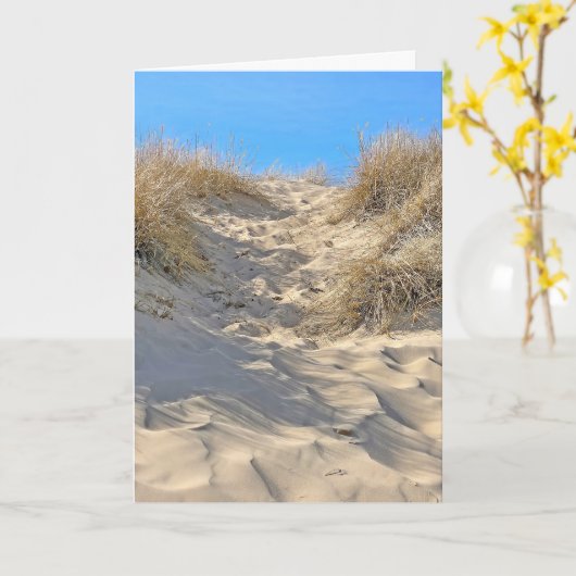 Beach Sand Dune Birthday Karte (Gelbe Blume)