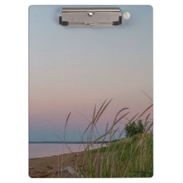 Beach Sand Dunes Moon Rise Dusk Klemmbrett