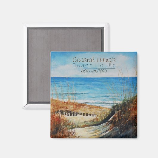 Beach Sand Dunes Vacation House Magnet (Vorderseite/Rückseite)