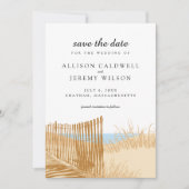 Beach Sand Dunes Wedding retten das Datum Save The Date (Vorderseite)