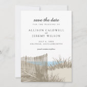 Beach Sand Dunes Wedding retten das Datum Save The Date (Vorderseite)